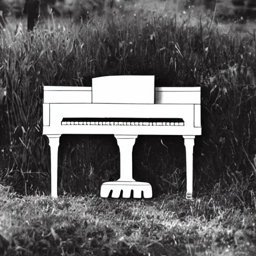 Prompt: a piano made of beef