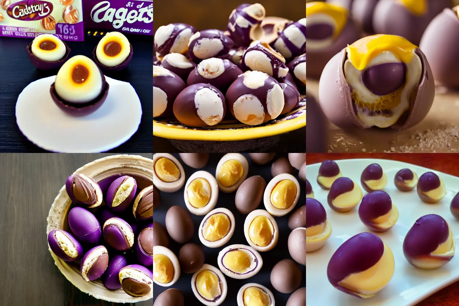 Prompt: A cadbury's creme egg