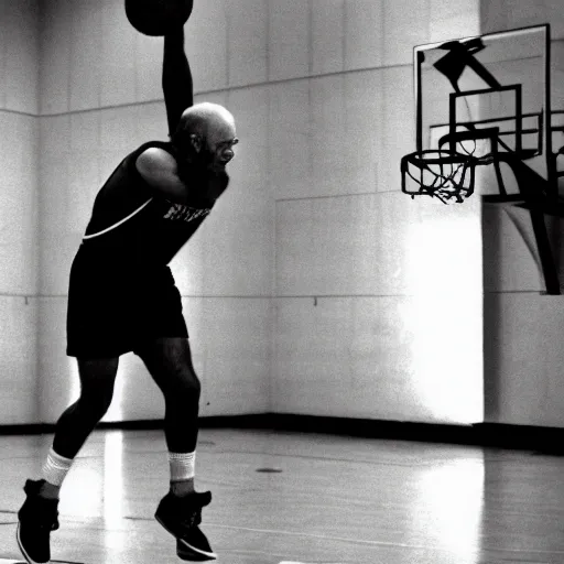 Image similar to bruce willis playing basketball, photography, high resolution 8 k, 2 0 0 7,