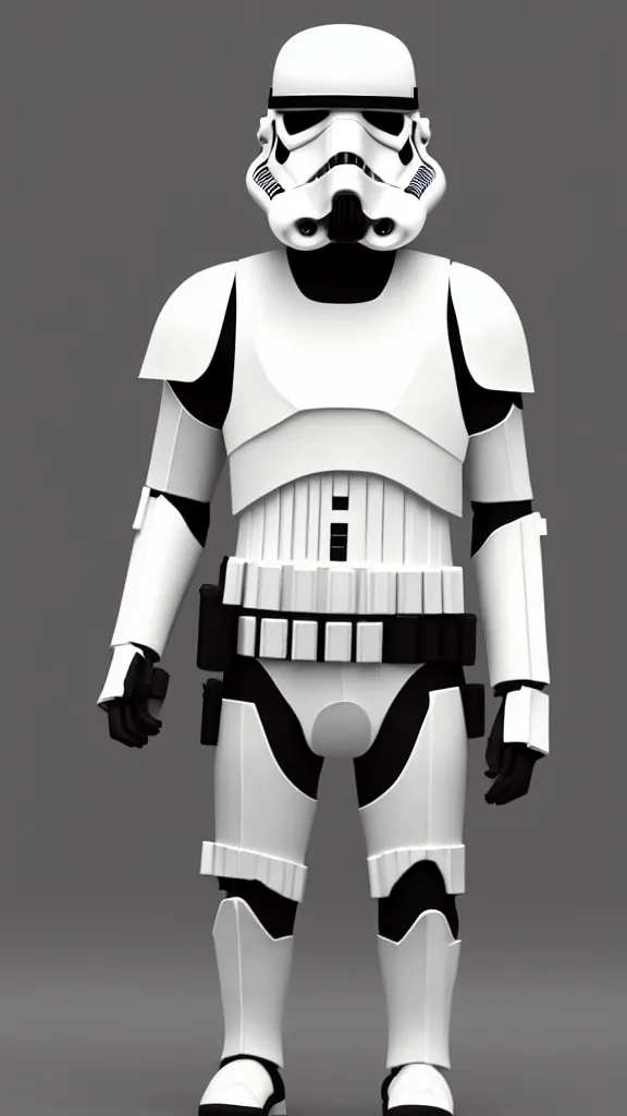 Image similar to a stormtrooper as a low - poly 3 d render. color harmony, 8 k detail, gallery quality, hd wallpaper, premium prints available, hyper - detailed, intricate design.