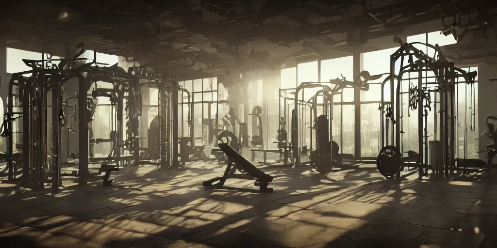 Image similar to lifting in the gym, realistic 4 k octane beautifully detailed render, 4 k post - processing, highly detailed, intricate complexity, epic composition, magical atmosphere, cinematic lighting, masterpiece, ultra hd