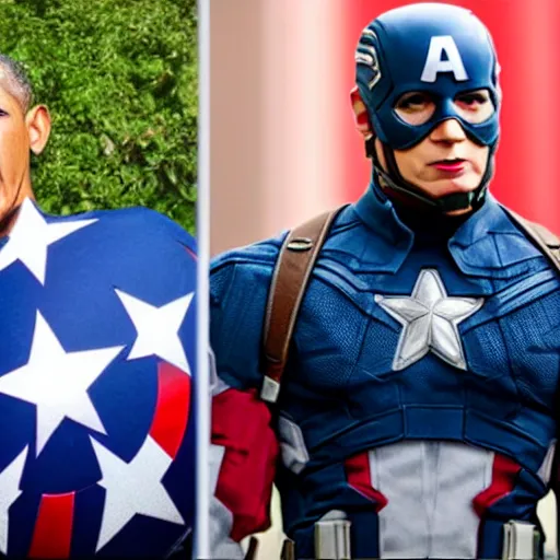 Image similar to captain america obama