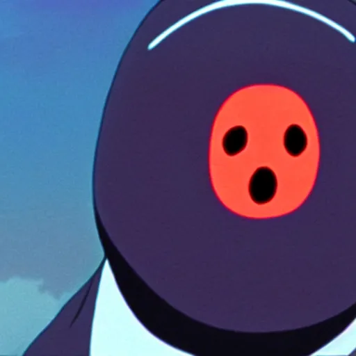 Prompt: real life photo of noface from the movie spirited away