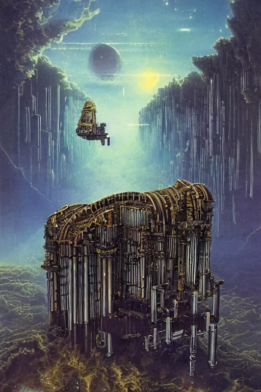 Image similar to pipe organ album art, hyper realistic, fantasy art, in the style of chris foss and alan lee, intricate, hyper detailed, smooth