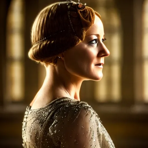 Image similar to Helene Fischer in downton Abbey. Movie still. artstation, cgsociety, deviantart, 8k, HD