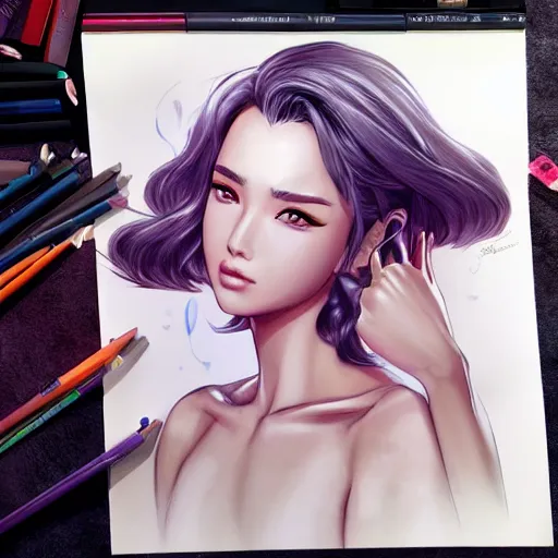 Prompt: woke up by artgerm