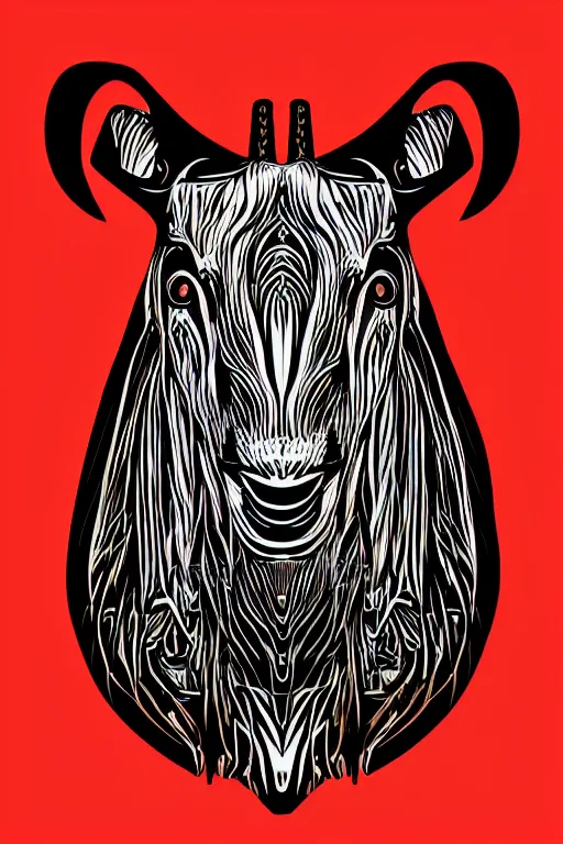 Image similar to mystic goat portrait vector illustration