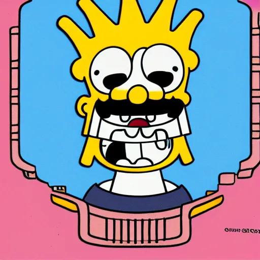 Prompt: lisa Simpson with braces, matt groening art, the Simpsons official artwork, high quality detail, profile image