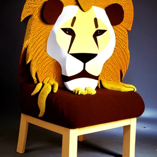 Image similar to photo of chair in the shape of lion