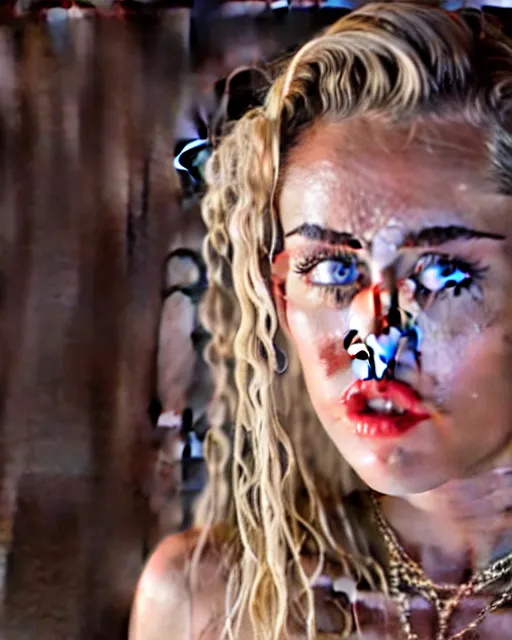 Image similar to film still of miley cyrus in a movie directed by martin scorsese