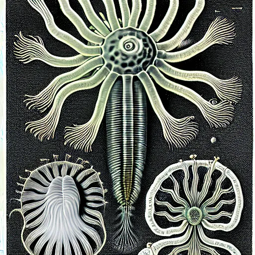 Prompt: rotifer weedwacker ernst haeckel