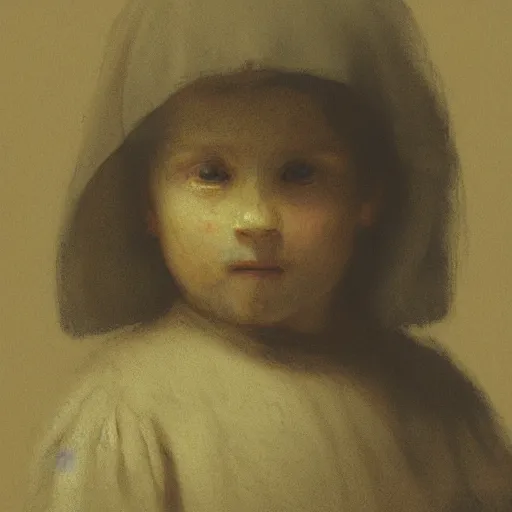 Prompt: a portrait study of an orphan, by rembrandt, rembrandt lighting, rim light, dramatic and moody