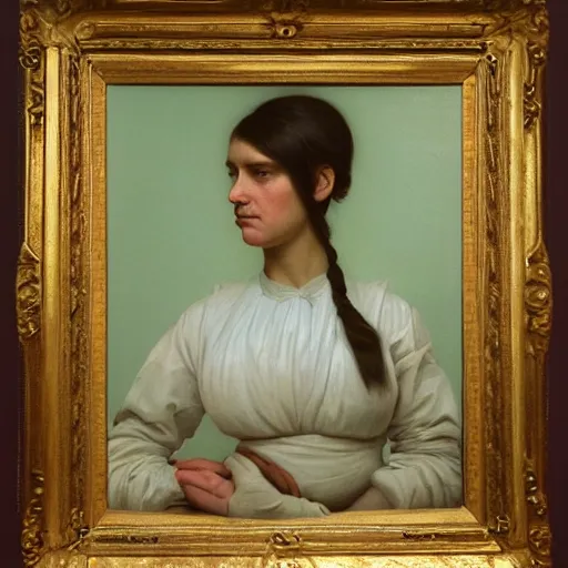 Prompt: Portrait of a maid, by Ivan Kramskoi