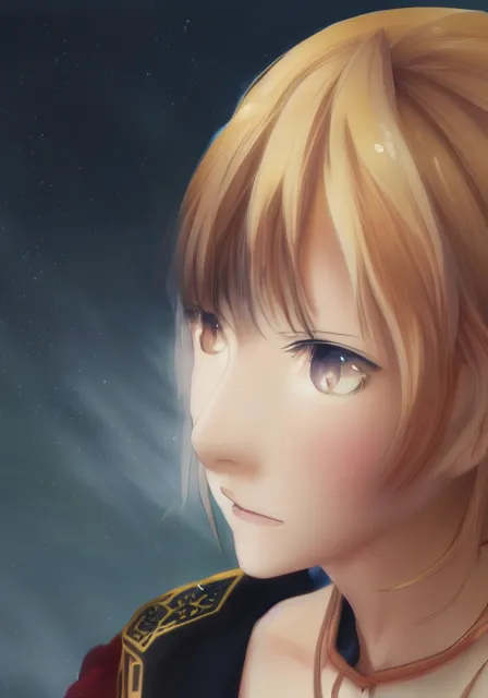A realistic anime portrait of saber in anime fate, | Stable Diffusion |  OpenArt