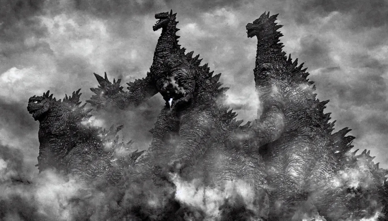 Prompt: godzilla destroying an italian town in the dolomites mountains