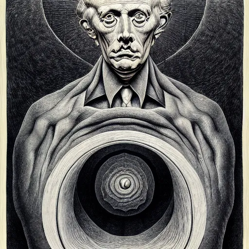 Prompt: super conceptual post - mortem monumental portrait made by escher and william blake, highly conceptual art, intricate detailed painting, illustration sharp detail, vector sharp graphic, controversial, manga 1 9 9 0