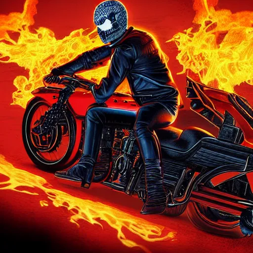 Image similar to ghost rider 4K detail Digital art