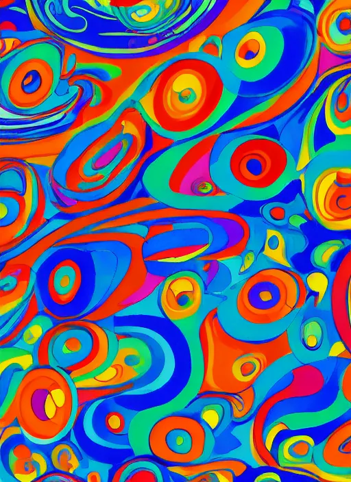 Image similar to ! dream an abstract animation still in the style of a 6 0's print ad, intricate and detailed, harmonic triadic color scheme, technicolor 4 k