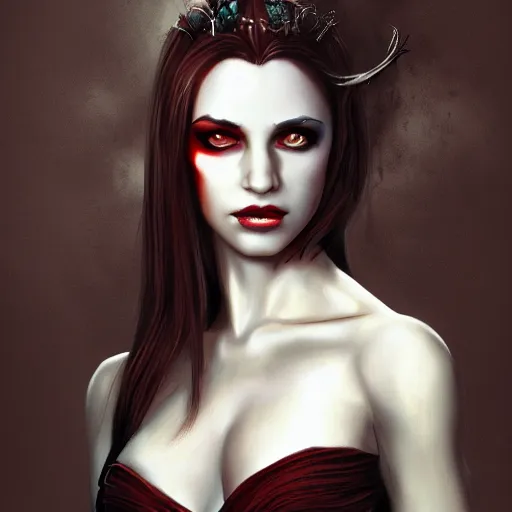 Image similar to the vampire woman portrait, fantasy art, concept art, photorealistic, highly detailed,