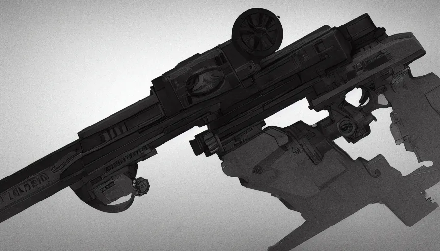 Image similar to Laser Blaster Concept Art, mono background, 8k photorealistic, HD, high details, trending on artstation