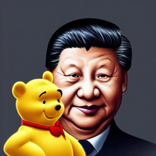 Image similar to xi jinping as winnie the pooh, award winning creature portrait photography, extremely detailed, artstation, 8 k, sensual lighting, incredible art, wlop, artgerm