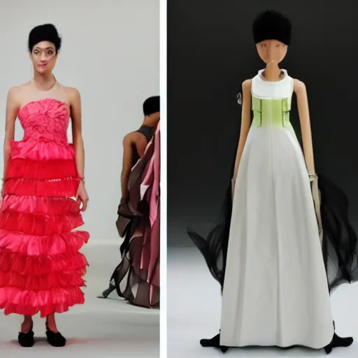 Image similar to dresses made of plastic