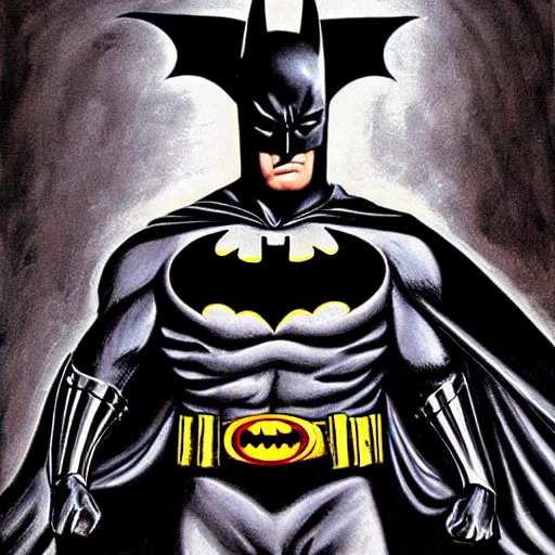 Prompt: Batman by H.R Giger
