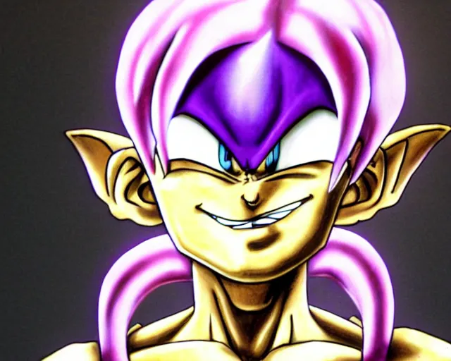 Image similar to detailed cartoon portrait of freeza from dragon ball z, 3 d pixar, sharp high quality