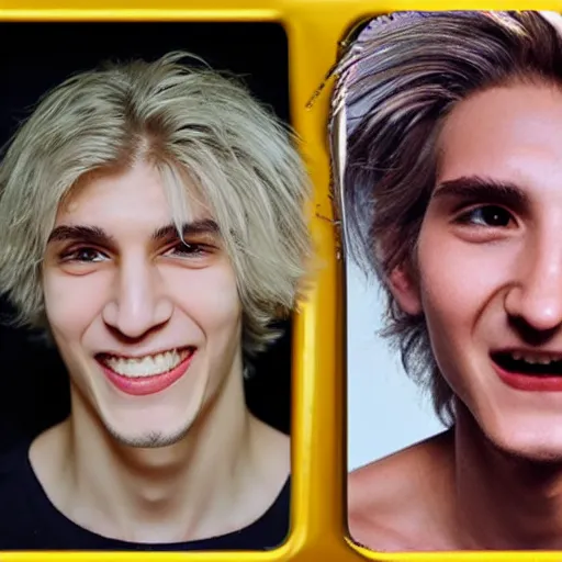 Image similar to really ugly xqc, big nose, crookedd teeth