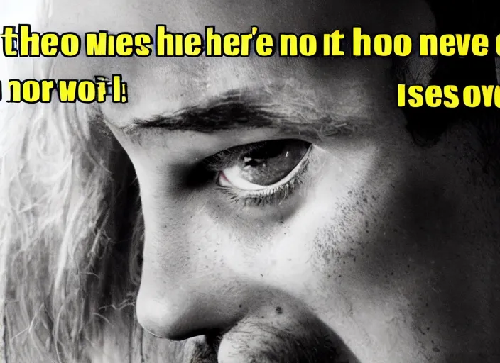 Image similar to the hero has seen something he should not have seen, and now it will not let the hero escape with the hero's eyes