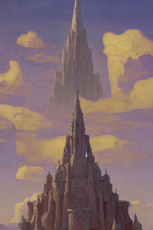 Image similar to holy painted tower of the moon, by Sylvain Sarrailh and Nicholas Roerich and Annie Swynnerton and Gaston Bussière, dramatic cinematic lighting , ornate architecture, sacred artifacts, lost civilizations, smooth, sharp focus, extremely detailed