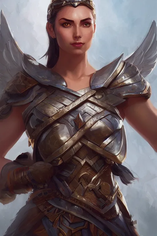 Image similar to amazon valkyrie athena, d & d, fantasy, portrait, highly detailed, headshot, digital painting, trending on artstation, concept art, sharp focus, illustration, art by artgerm and greg rutkowski and magali villeneuve