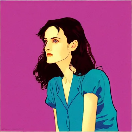 Image similar to “ winona ryder retro minimalist portrait by jean giraud, moebius, sharp, smooth face, comic!!!, 8 k ”