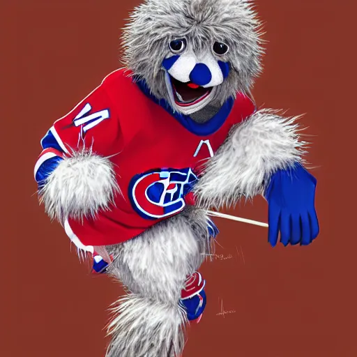 Image similar to Portrait of Youppi the Habs Montreal Canadiens Mascot as a very handsome friendly pokemon, highly detailed, smooth, sharp focus, dynamic lighting, intricate, trending on ArtStation, illustration, art by WLOP