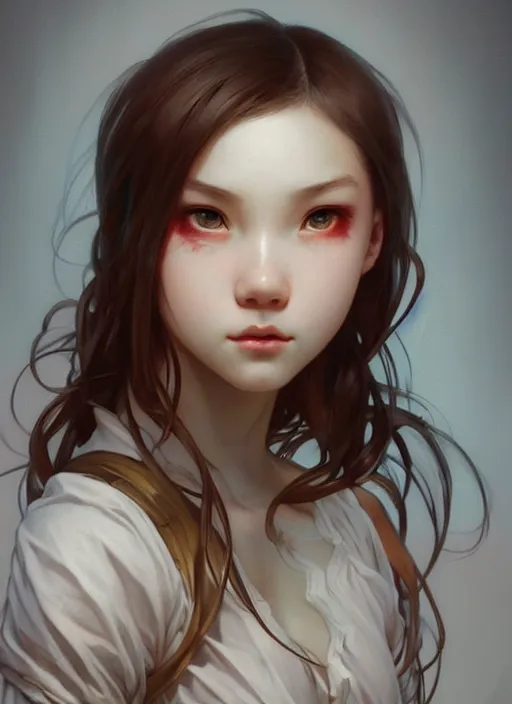 Prompt: intense fan art concept art by artgerm, tooth wu, bierstadt, gurney, stalenhag and alphonse mucha. an innocent teen beauty lost to the night, contour light effect!! 8 k, stage light. octane render. smooth. sharp edge. ultra clear detailed, symmetric!! full body front pose!!