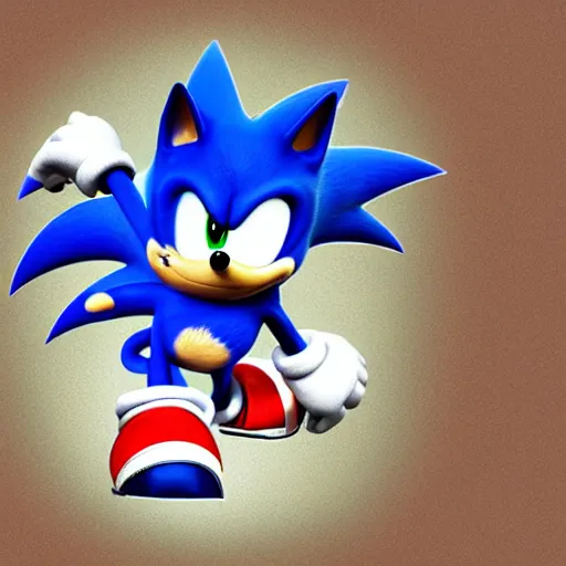 Prompt: classic sonic the hedgehog made of liquid goop, swirling viscous fluid