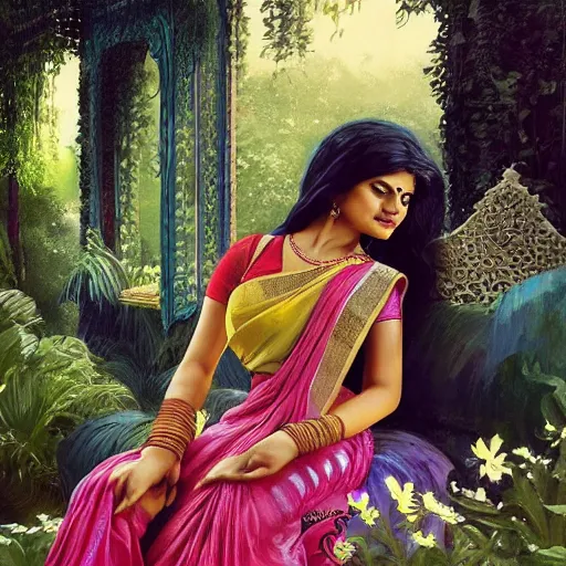 fcity.in - Fancy Art Silk Bandhani Saree / Aishani Drishya Sarees