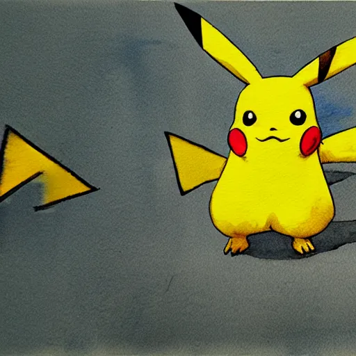 Prompt: pikachu in watercolor