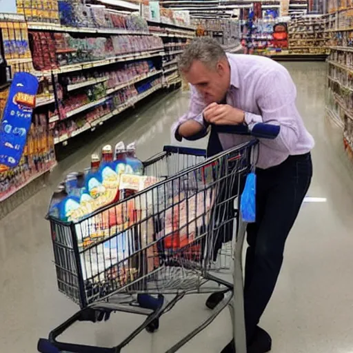 Image similar to jordan peterson crying in walmart