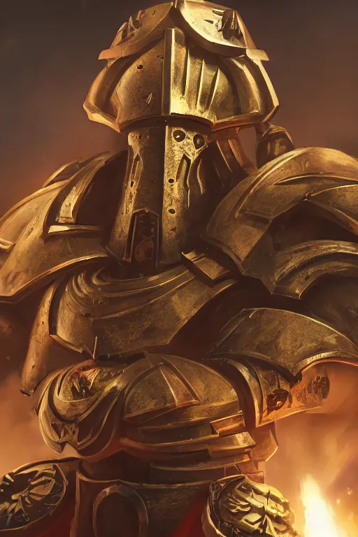 Image similar to armor portrait heros warhammer 4 0 k horus heresy fanart - the primarchs emperor by johannes helgeson animated with vfx concept artist & illustrator global illumination ray tracing hdr fanart arstation zbrush central hardmesh 8 k octane renderer comics stylized