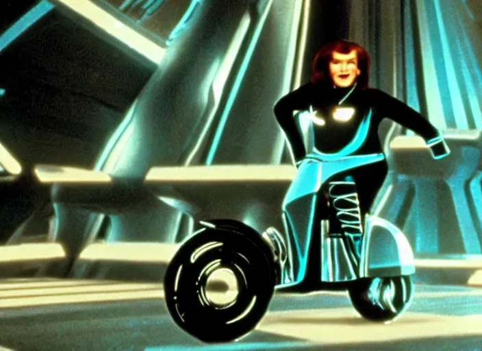 Prompt: scene from the 1 9 7 2 science fiction film tron