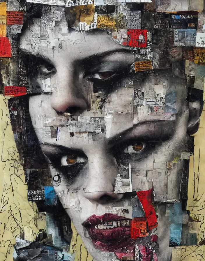 me and razor blade detailed analogue mixed media | Stable Diffusion ...