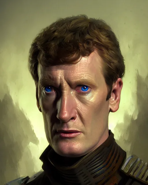 Image similar to close - up oil portrait of vislor turlough played by mark strickson from doctor who series, artstation, highly detailed digital painting, smooth, global illumination, fantasy art by greg rutkowsky, karl spitzweg, leyendecker