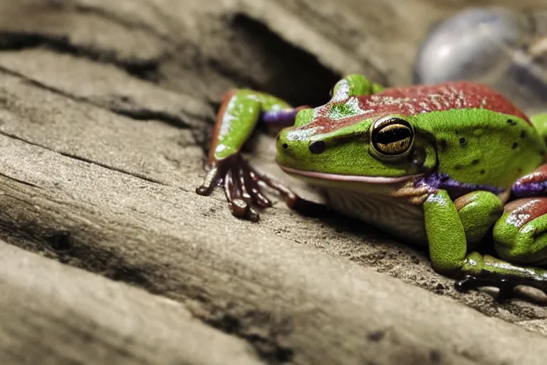 Image similar to photograph of a frog merchant.