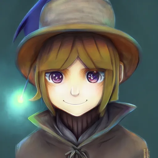 Image similar to portrait of hat kid, anime fantasy illustration by tomoyuki yamasaki, kyoto studio, madhouse, ufotable, trending on artstation