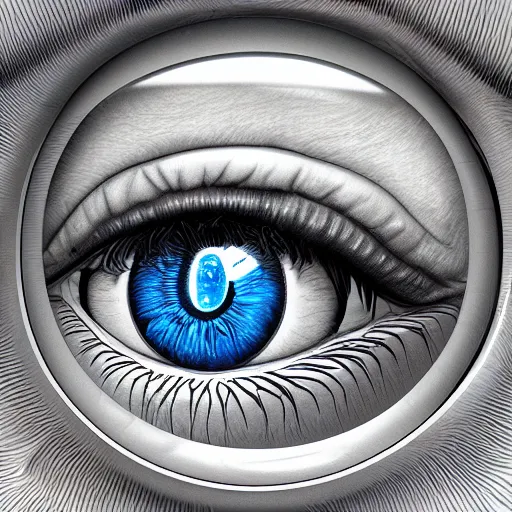 Image similar to hyper detailed eye, 3d render final canasta style, art station trending