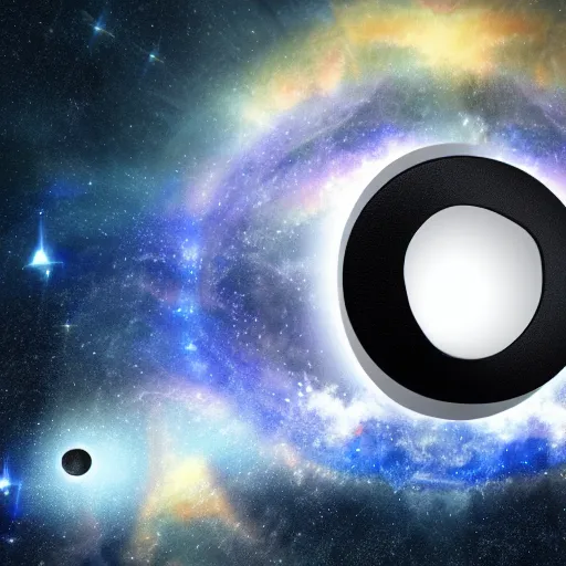 Image similar to a YinYang symbol as a galaxy, mystical, magical, unreal engine, render, realistic, 4k,