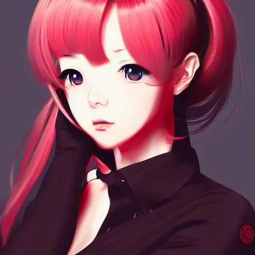 Image similar to Ann Takamaki, anime, elegant, 2d, ultra highly detailed, digital painting, smooth, sharp focus, artstation, pixiv, art by Ina Wong, art by Ilya Kuvshinov