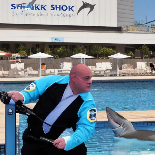 Image similar to shark security guard