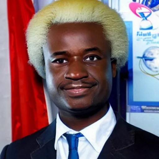 Image similar to african geert wilders as astronaut